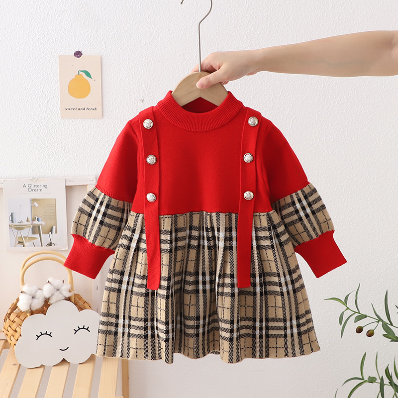Baby Clothing Winter - Suéter para niñas, estilo princesa, tejido,