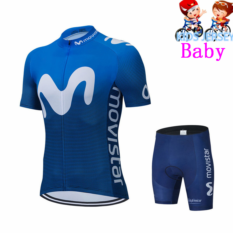 Baby Clothing Factory - Movistar-Conjunto de Jersey de ciclismo verde