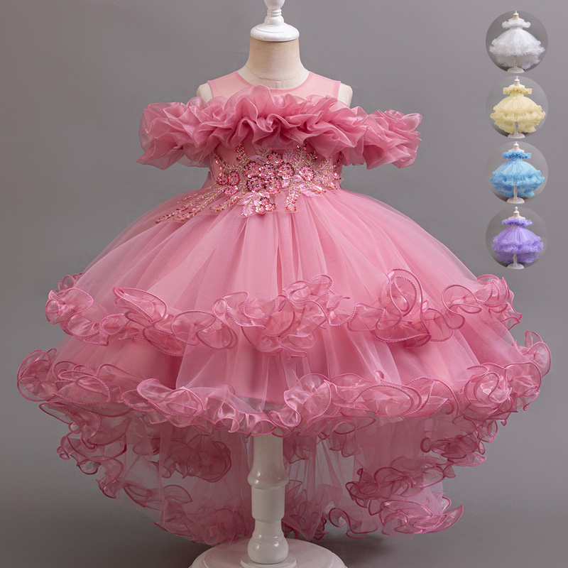 Baby Z Clothing - Vestido de cola de fiesta de
