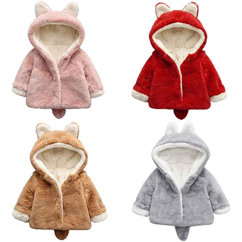 Baby Clothing Winter - Chaqueta de felpa con orejas de