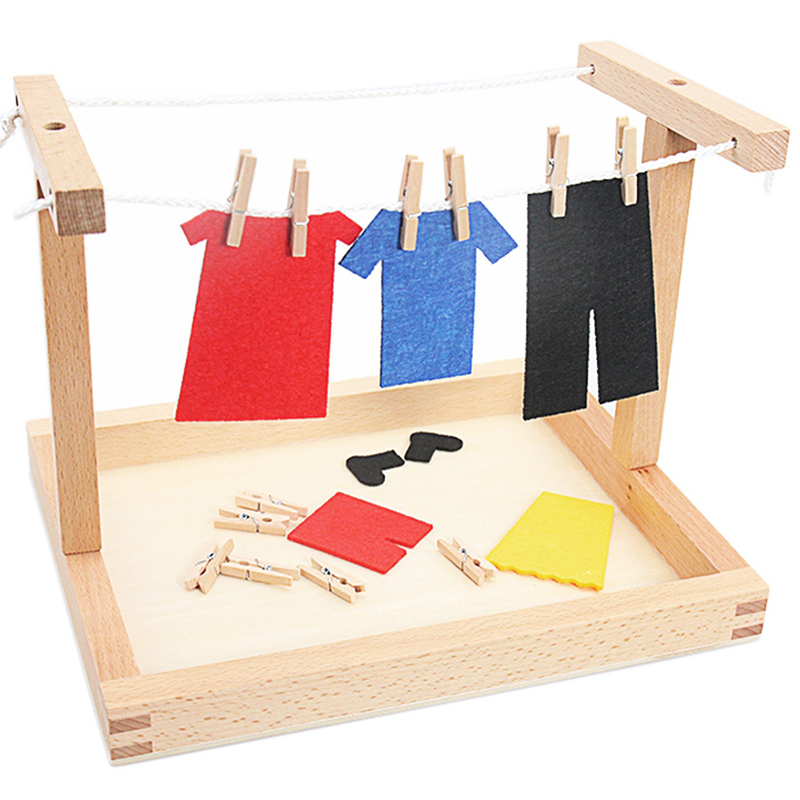 Baby Clothing Kit - Bebé Montessori de madera DIY Mini