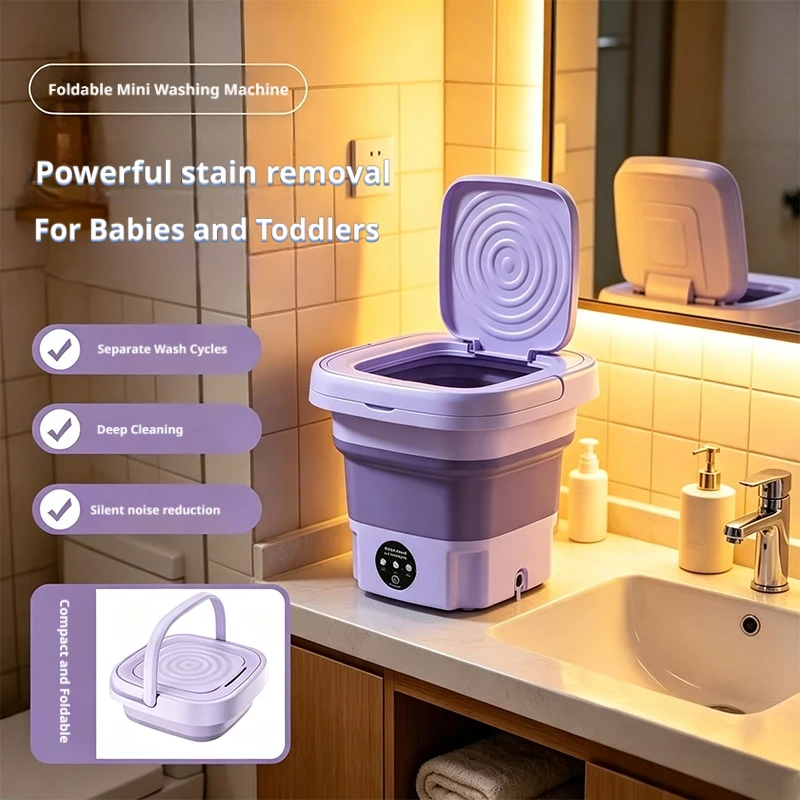 Mini Lavadora Plegable de 9L,  - Baby Clothing Washing Machine reseña y precio