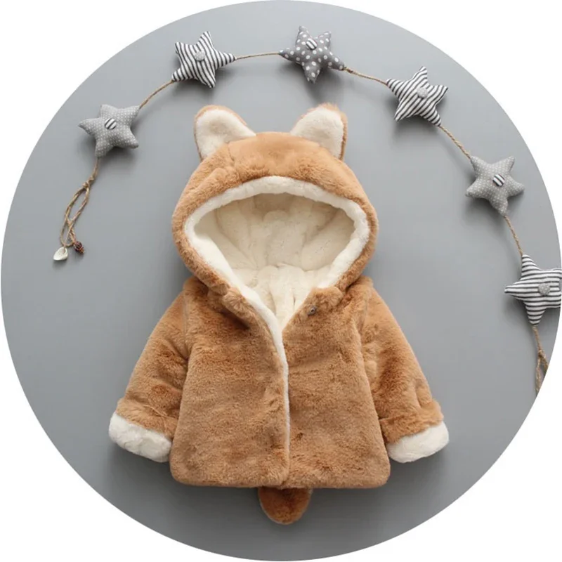 Chaqueta de felpa con orejas d - Baby Clothing Winter reseña y precio