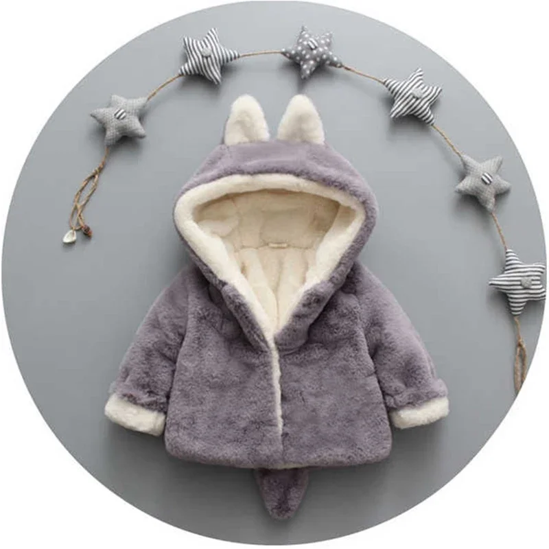 Chaqueta de felpa con orejas d - Baby Clothing Winter reseña y precio