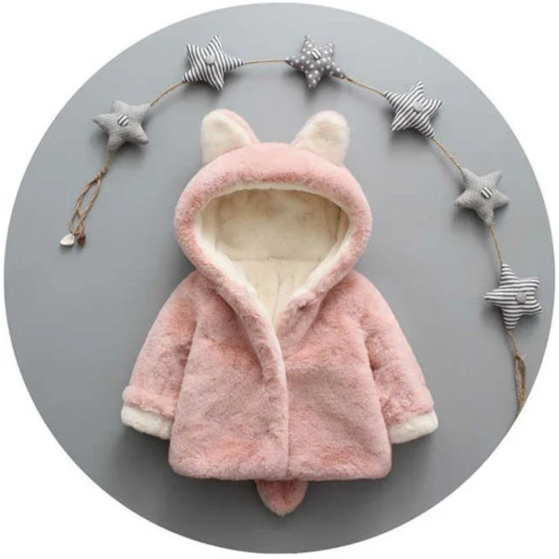 Chaqueta de felpa con orejas d - Baby Clothing Winter reseña y precio